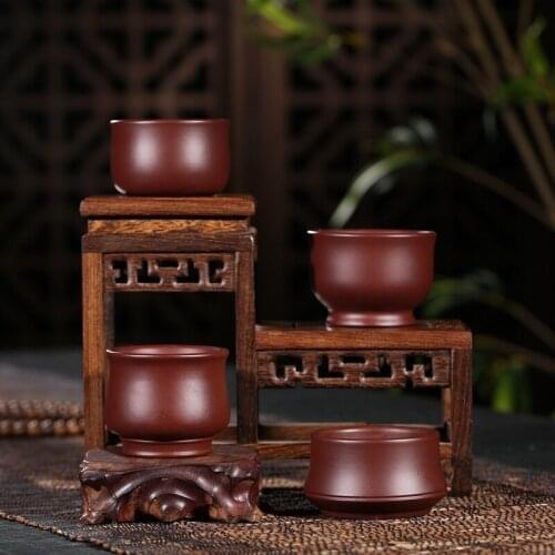 Glass of small purple sand cup sample tea cup wholesale manufacturers selling kung fu tea set accessories customized