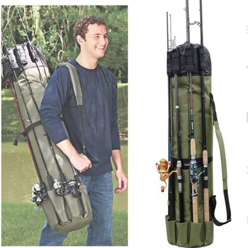 Fishing Rod Bag Portable Multifunction Nylon Fishing Bags Fishing Rod Bag Case Fishing Tackle Tools Storage Bag