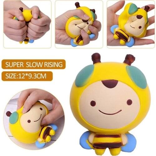 Squishy Toys Bee Insect Cartoon Slow Rising Scented Squishies Squash Anti Stress Kids Toy Xmas Gift