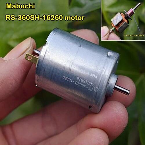 Mabuchi DC 12V-24V RS-360SH-16260 Micro 360 Motor 13800RPM High Torque fr Hot Air Gun Precision Office Equipment Ink Jet Printer