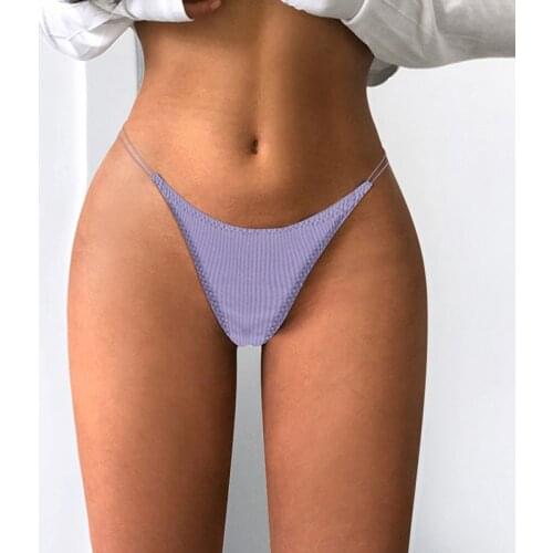 2021 Fashion G-string Panties Womens Underwear Sexy Panties Cotton Female Underpants Thong Solid Color Lingerie Ladies Pantys