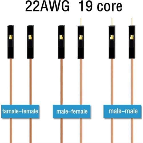 High quality Dupont line 2.54 male and female 2P/3P/4P/5PIN pure copper Dupont line Dupont Line 10-50CM temperature resistance