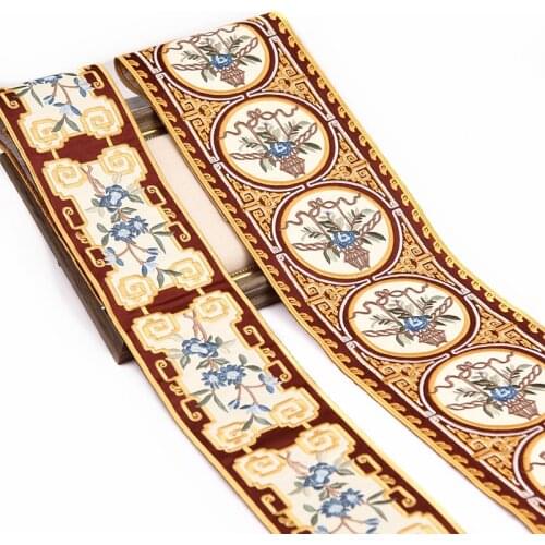 High Quality Embroidery Fabic Lace Ribbon Trims Applique For fabric decoration Lace Fabric Sewing 01