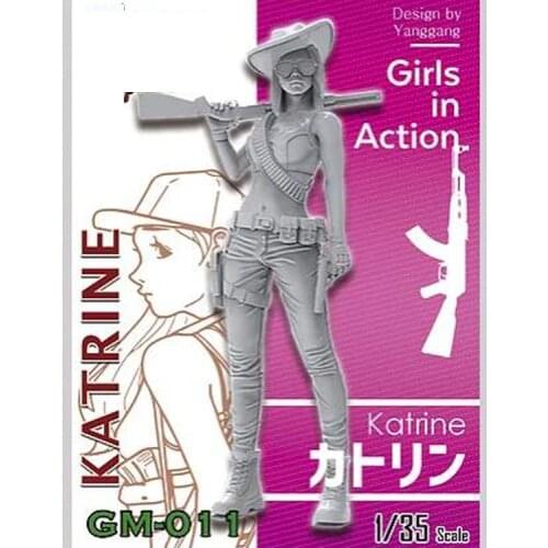 1/35 Katrine, Resin Model Soldier, figure, GK, Unassembled and unpainted kit