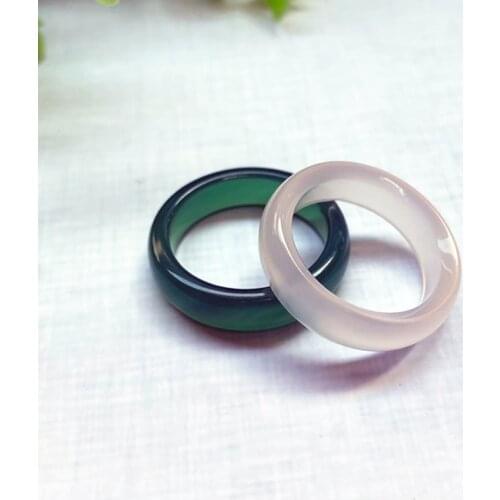 1Pcs Natural Stone Agates Rings Charms Multi-color Elegant Ring Jewelry Party Gift for Women or Girlfriend High-Quality