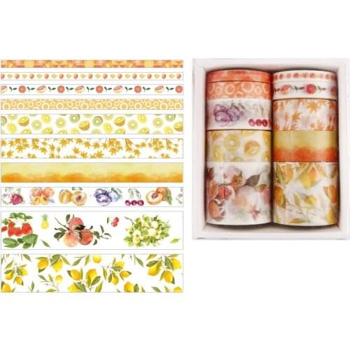 10Pcs/Set Decorative Kawaii Washi Tape Set Japanese Paper Stickers Japanese Stationery Scrapbooking Supply