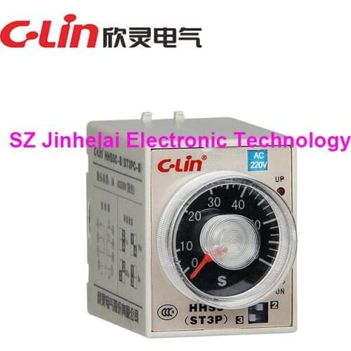 100%New and original HHS5C-F(ST3PC-F) C-Lin Time relay AC220V, DC24V, 2M/20M/2H/12H Electricity delay and snap action contact