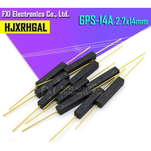 5PCS Plastic Type Reed Switch 2.7*14 Normally Open Magnetic Control Switch GPS-14A Anti-Vibration/Damage Contact For Sensors
