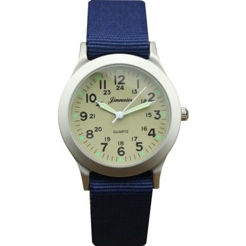 New arrived boy fashion sports nylon watch promotion kids Luminous pointer quartz watch girls casual waterproof watch