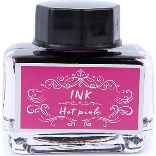 1 Bottle Pure Colorful 15ml Fountain Pen Ink Non-carbon Refilling Ink Stationery