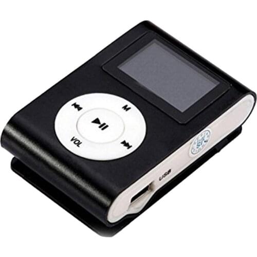 Metal Clip Digital Mini MP3 Player With 1.8 Inch LCD Screen Support TF Card USB 2.0 With 3.5mm Headphone