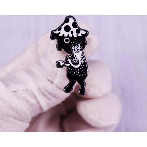 Inkcap Mushroom Enamel Pin Brooch Magic Funny Novelty Badge Fashion Jewelry Decor