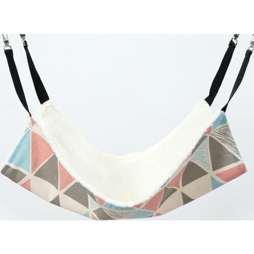 Design Guinea Pig Hammock Cartoon Printed Cotton Warm Hamster Hammock for Rats Rabbit Hamster Accessories