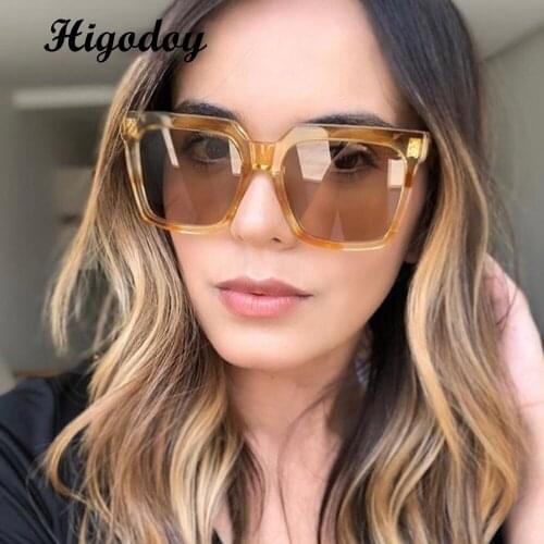 Higodoy Vintage Square Women Sunglasses Retro Oversized Sunglass for Men Fashion Luxury Brand Ladies Sun Glasses Gafas De Sol