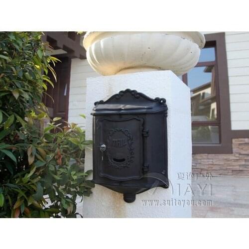 ART NOUVEAU LETTER BOX COUNTRY HOUSE STYLE WALL MOUNT CAST ALUMINUM