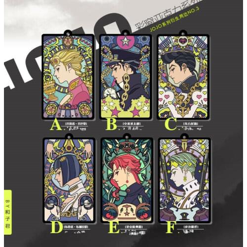 JoJos Bizarre Adventure Bruno Bucciarati Giorno Kujo Jotaro Kakyoin Cute Lovely window Keyring Keychain Pendant Gift HOT