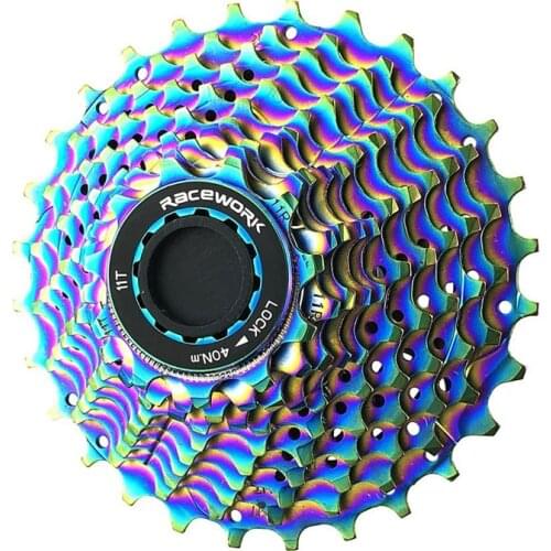 RACEWORK Road Bike Cassette 11 Speed 11-28T Rainbow Bike Freewheel Sprocket Ultralight 11V Flywheel