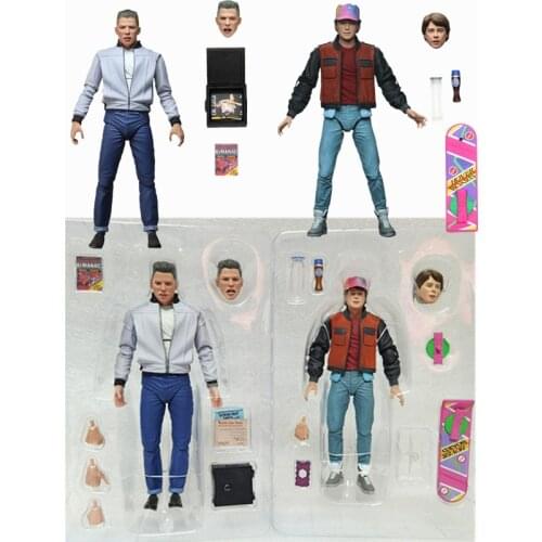 Marty McFly Figure Biff Tannen Figure Back To The Future Ⅱ Sports Almanac Ultimate 1955 The 35th Anniversary Neca Figure 18cm