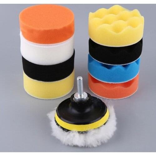 10Pcs/set polishing pad polishing pad kit,3 inch/80mm Wool polishing pad for automotive polishing machine Psds M10 threaded NEW