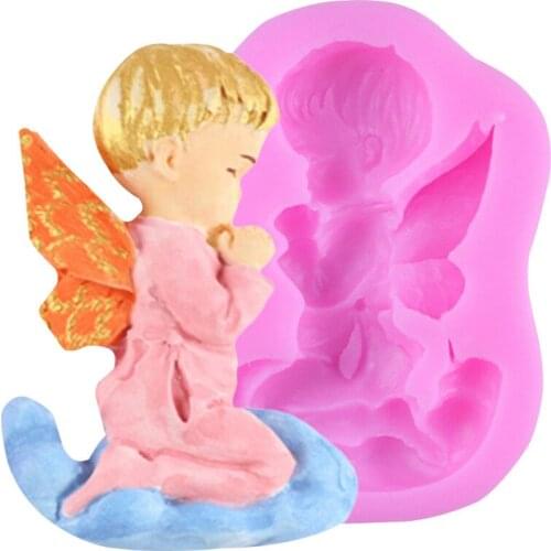 New Arrival Cute Angel Boy Shape 3D Silicone Mold Fondant Cake Tools for Cupcake Food Grade Silicone Mould