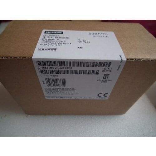 New or Used Original 6ES7 214-2BD23-0XB8 SIMATIC S7-200, CPU224XP,AC PS,14DI DC/10DO REL./2AI/1AO