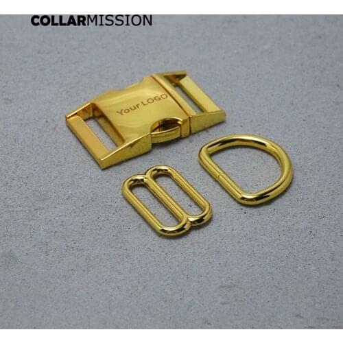 Engraving Buckle (Metal Buckle+ Adjust Buckle+ D Ring/set) For Backpack 25mm Webbing Accessory DIY Handmade Pet Collar