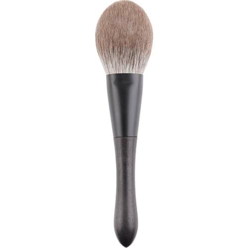 Q2-19 Professional Handmade Makeup Brushes Soft Fox Hair Large Flat Face Powder Brush Ebony Handle Cosmetic Tools Make Up Brush