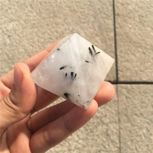 Rare natural black tourmaline mineral crystal pyramid obelisk Tower healing crystals gemstone spirituality tower home decor