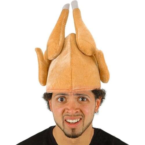 FunPa Thanksgiving Hat Plush Roasted Turkey Party Holiday Accessories Turkey Hat For Thanksgiving Decor Party Suplies