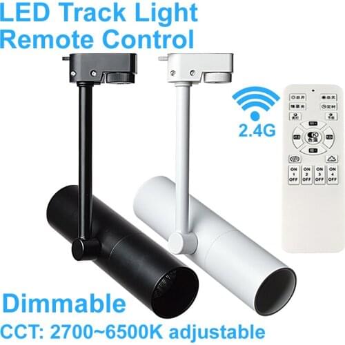 Led Track Light 12W 2.4G RC Dimmable 110V 220V Cob Surface Spot Led Rail Lights Fixture Showroom Clothing Indoor Lighting