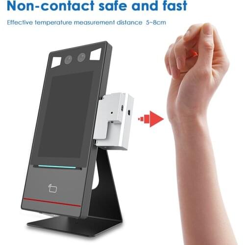7 inch Touch Screen face Wrist temperature measurement Thermal W/ 13.56Mhz MF Card time attendance access control 20000 faces