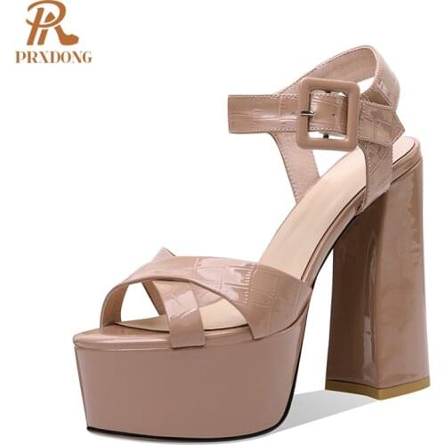 Shoes Woman Summer New Fashion Sexy Super High Heels Platform Dress Party Woman Sandals Outside Open Toe Ladies Shoes Pumps 39