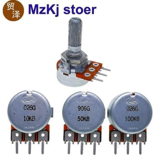 1PCS New Original Japan ALPS RK163 10K 50K 100K Audio Amplifier Amp volume Single-unit Rotary Potentiometer 10KB 50KB 100KB