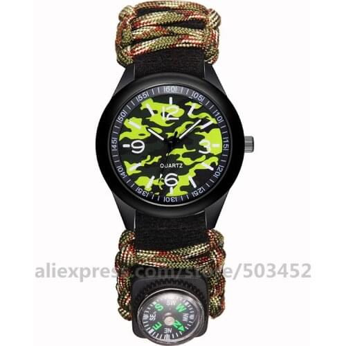 100pcs/lot Fashion Camouflage Design Men Watch Charming Sport Quartz Nylon Knit Watch Wrap Military Watches Wholesale Clock