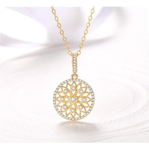 14K Yellow Gold Necklace Pendant for Women natural Pierscionki bijoux femme chain necklace naszyjnik Jewelry naszyjnik joyas