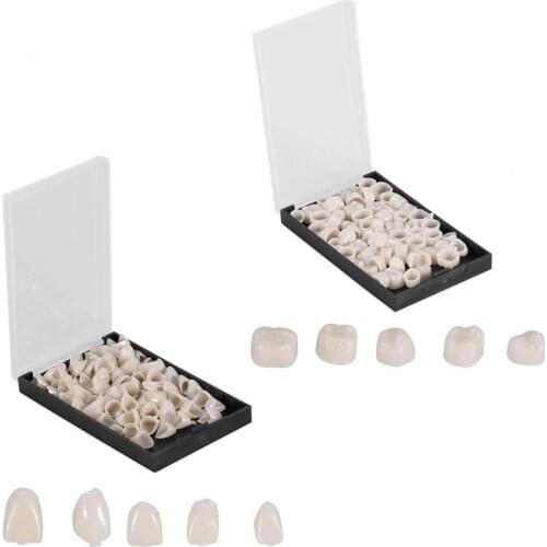 50pc False Dental Crowns Resin Porcelain Material Temporary Teeth Crown Realistic Oral Care Teeth Whitening Anterior Molar Crown