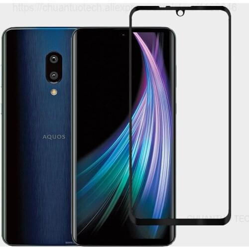 3D Curved Edge Tempered Glass Protective Film Screen Protector For Sharp Aquos Zero 2/R6 Anti Fingerprint