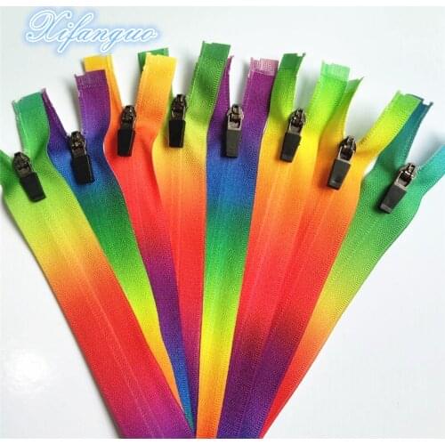 50Pcs 30Cm-60Cm 3# Color Nylon Opening Zipper Sewing Kit Clothes Accessories