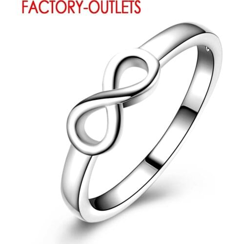 925 Sterling Silver Infinity Ring Romantic Symbol Fashion Jewelry Best Gifts For Women Girls Wedding Engagement