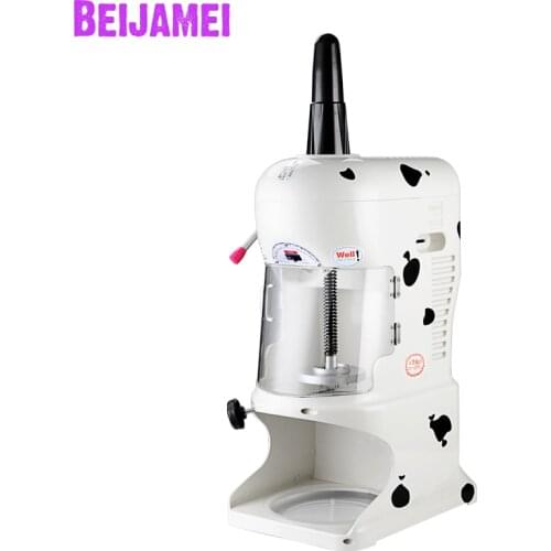 BEIJAMEI New Crushed Snowflake Shaved Ice Machine Electric Ice Block Crusher Commercial ice shaving machine