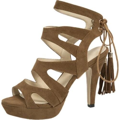 High Heeled Women Sandals Sexy Hollow Out Thin Heels Peep Toe Ladies dress Shoes Party sandalia feminina zapatillas mujer