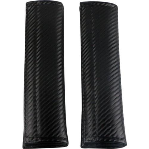 2pcs Car Seat Belt Shoulder Cover Modified Carbon Fiber Shoulder Cover Leather Carbon Fiber Pattern Automobile Seat Belt Cover