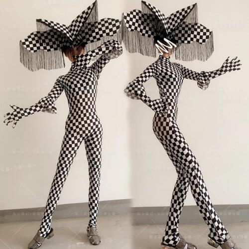 European Carnival Rave Bodysuit Performance Clothing Fringe Headdress Nightclub Witch Dress Funny Halloween Costume Stage decora