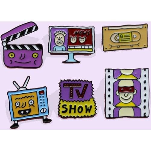 Daily Goods Enamel Pin Goods are square badge brooch Lapel pin Denim Jeans shirt bag Cartoon Jewelry Gift for boys and girls