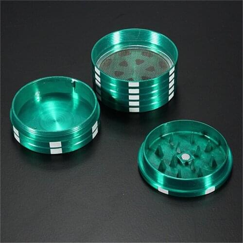 Grinders Smoking Pipe Accessories Gadget Red/Green/Black 3 Layers Poker Chip Style Herb Herbal Tobacco Grinder