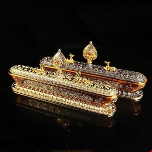 Reindeer Sanskrit Incense Stick Burner Alloy Buddhist Tibetan Worship Meditation Engraving Fire Mandala Smoke Supply Furnace