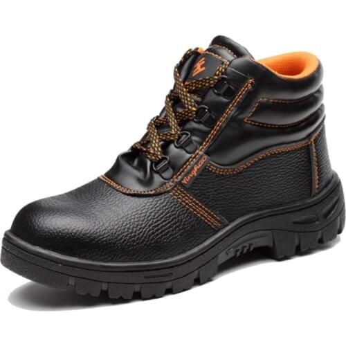 Autumn Boots Combat Men High Top Sneakers Steel Toe Anti Smashing Work Boots Men Safety Shoes Waterproof Non-slip Work Shoes