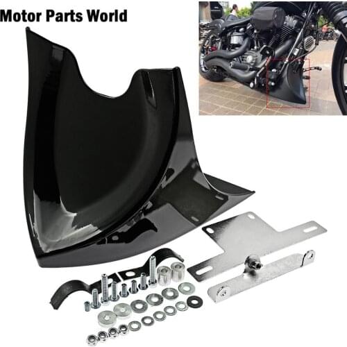Motorcycle Chin Lower Front Spoiler Air Dam Fairing Cover Black For Harley Touring Softail Dyna Fatboy Sportster XL48 XL883 1200