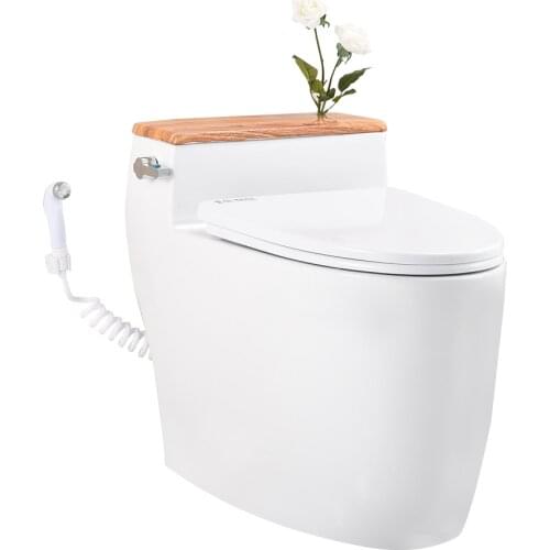 New household color gold toilet large diameter toilet ceramic water saving siphon toilet flower arrangement Zhina version