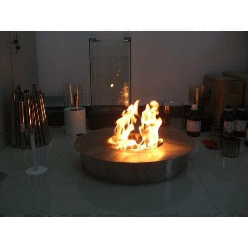 Inno living fire 8 liter garden fire pit round ethanol fireplace